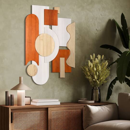 Empire Art Direct 40" x 30" Cinnamon Dreamscape II Hand Made Dimensional Solid Wood Wall Art